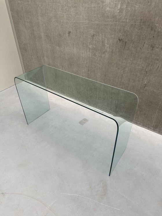 Image 1 of Tavolino/scrivania vintage a cascata in vetro