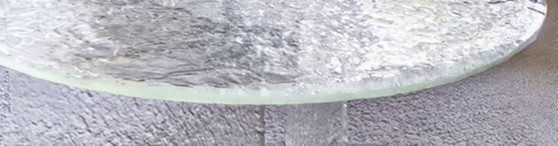 Van Tetterode glass round Coffee table. (photo 3 of 5)