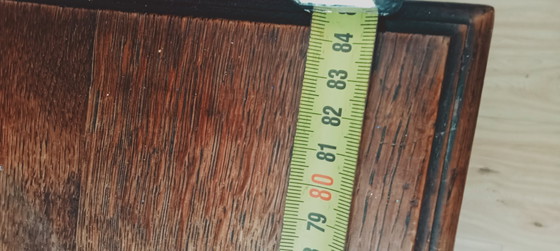 Image 1 of Autentica vecchia credenza da tè olandese, vetrina con anta curva e vetro inciso