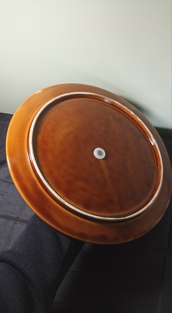 Image 1 of Rare XL Sarreguemines Majolica Bowl – Digoin & Vitry (1920-1950)