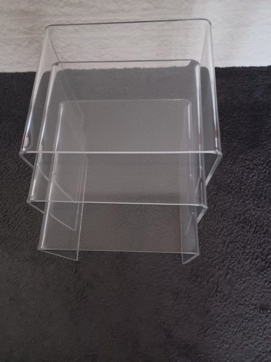 Image 1 of Mini,Mimi Set,3 Tables d'appoint,Plexi,Plastique,Translucide en forme de U