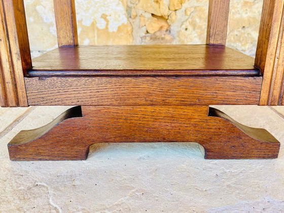 Image 1 of Consolle Art Déco a tre ripiani in noce, anni '30