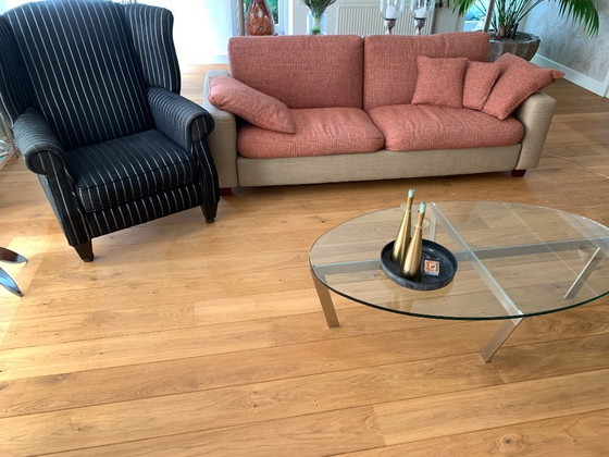 Image 1 of Original Gelderland sofa with armchair and glass table