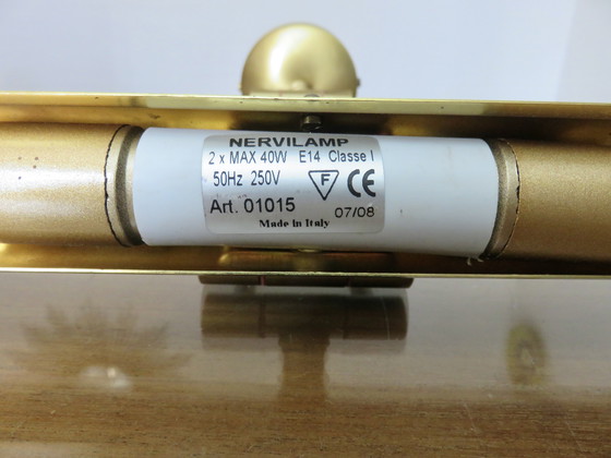 Image 1 of Grande lampada da parete articolata in ottone, Italia, 1980/90