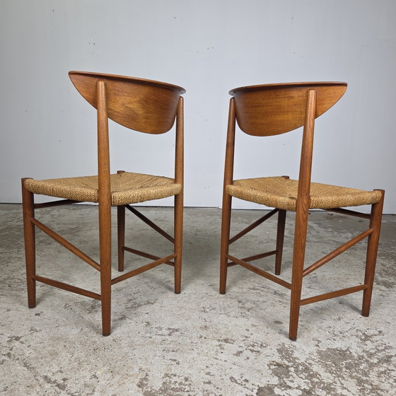 Image 1 of 2x Peter Hvidt, Mølgaard Nielsen eetkamerstoel Deens vintage