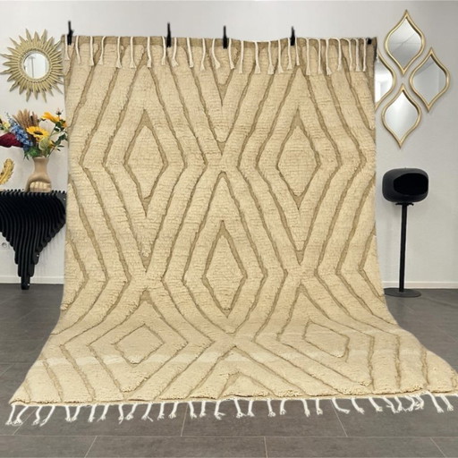 Grande tappeto Beni Ouarain – Realizzato a mano – 297 cm x 199 cm