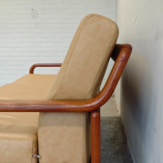 Divano vintage a 3 posti L. Olsen En Søn Møbelfabrik – Divani 3 posti, Leather, Wood (photo 7 of 11)