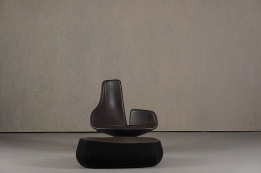 Fauteuil et pouf Fjord Lounge de Patricia Urquiola pour Moroso, Italie, années 2000