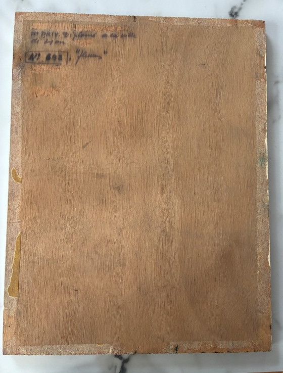 Image 1 of Small acrylic painting with palette knife, bouquet of flowers