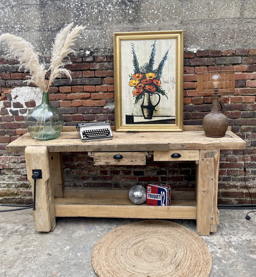 Alte große Schreinerwerkbank