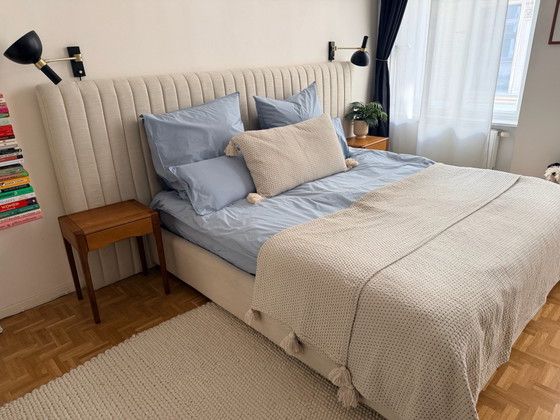 Letto designer NV Gallery | Crema | 180x200cm, Letti, Tessile, Legno (foto 9 di 14)