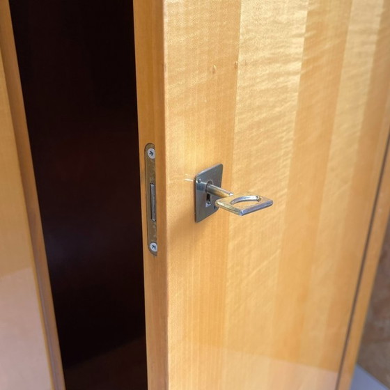 Image 1 of Large mid-century vintage 5-door wardrobe, sixties linen cupboard, demountable
