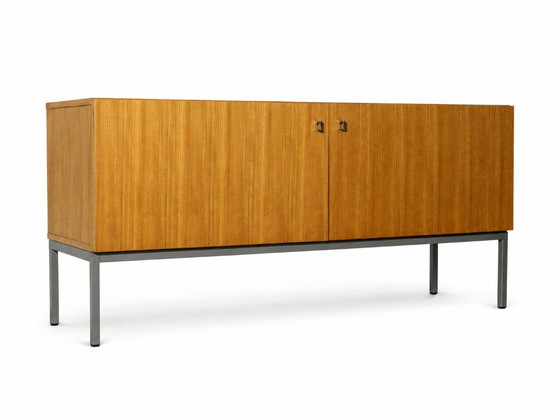 Vintage Low Sideboard with Metal Base Made in the 1970s – Wood (photo 5 of 5)