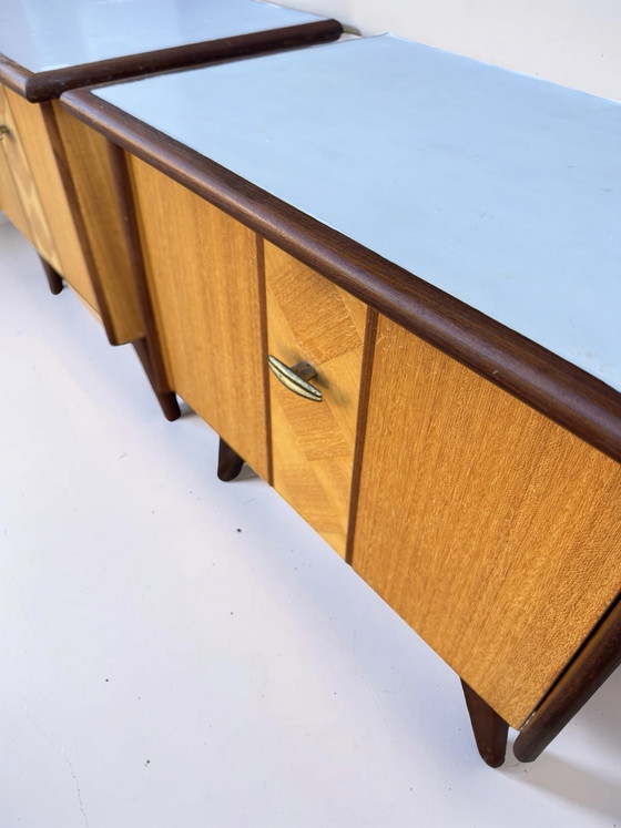 Image 1 of Set van 2 vintage nachtkastjes, jaren 60