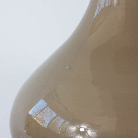 Vintage 1960s Portuguese Grey Opaline Glass Table Lamp (photo 4 of 14)