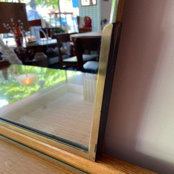 Image 1 of Vintage oak dressing table with mirror and matching stool
