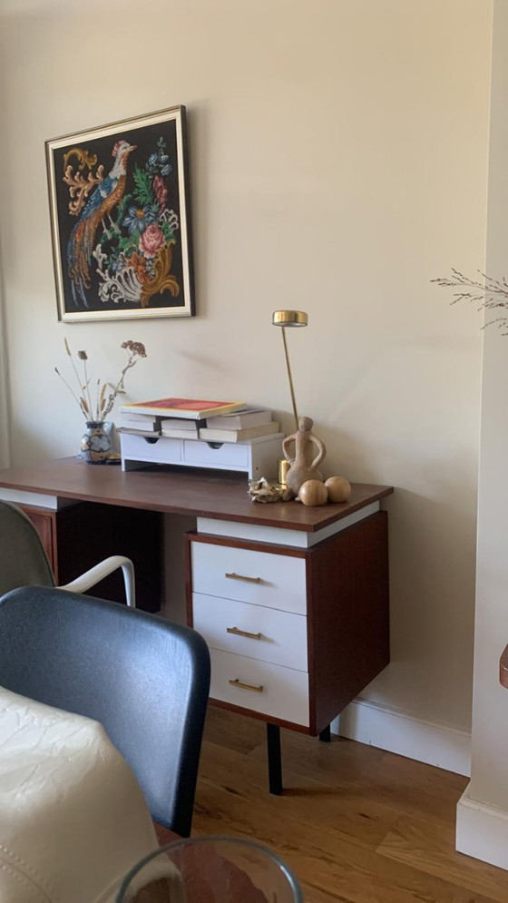 Scrivania vintage di design danese, anni '60, in teak. – Scrivanie, Wood (photo 5 of 5)