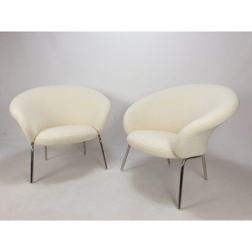 Paire de fauteuils vintage en acier "F570" par Pierre Paulin pour Artifort, 1960