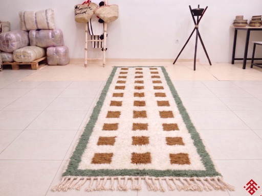 Marokkanischer handgeknüpfter Teppich, 100 cm x 300 cm