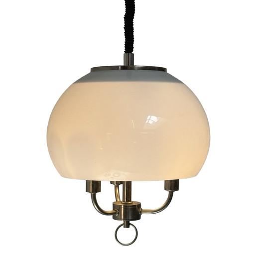 Dijkstra - Plafoniera vintage - stile space age - Acrilico bianco - Regolabile in altezza