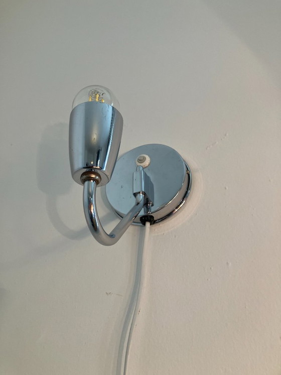 Functionalist Wall Lamp by Zukov, Czechoslovakia, 1940s – Wall lights, Chrome (photo 5 of 9)