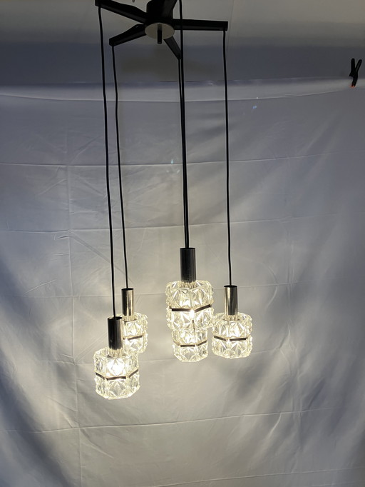 kinkeldey chandelier or cascade pendant lamp with crystal glass