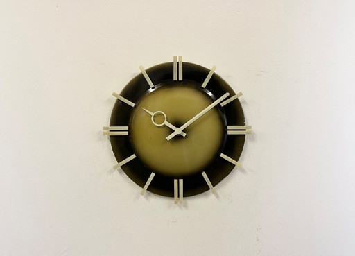 Industrial Office Wall Clock from Pragotron, 1970s