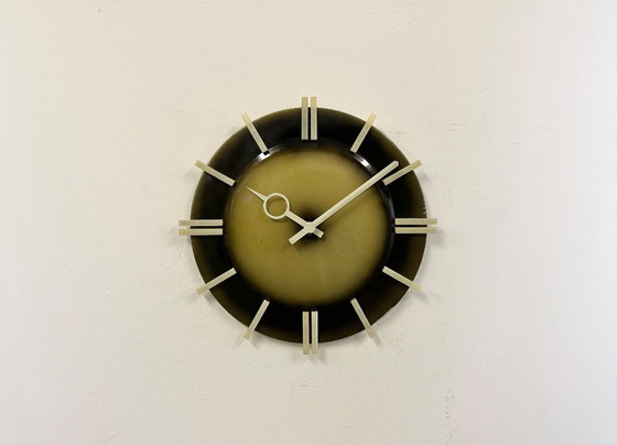Image 1 of Industrial Office Wall Clock from Pragotron, 1970s