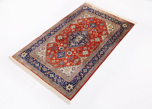 Alfombra persa original Qom/Ghom de pura seda 123 x 80 cm en perfecto estado