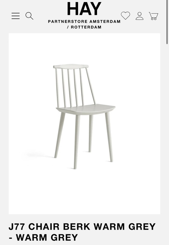 HAY - J77 SILLA DE ABEDUL GRIS CÁLIDO - GRIS CÁLIDO – Sillas de comedor, Wood (photo 6 of 7)