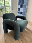 Poltrona verde realizzata