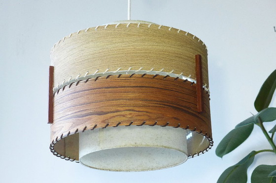 Image 1 of Lampada da soffitto vintage, anni '50, '60, '70, lampada a due livelli in stile metà secolo, USA