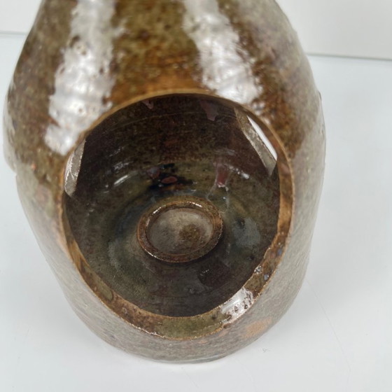 Image 1 of Antique stoneware lantern, brown, 1960
