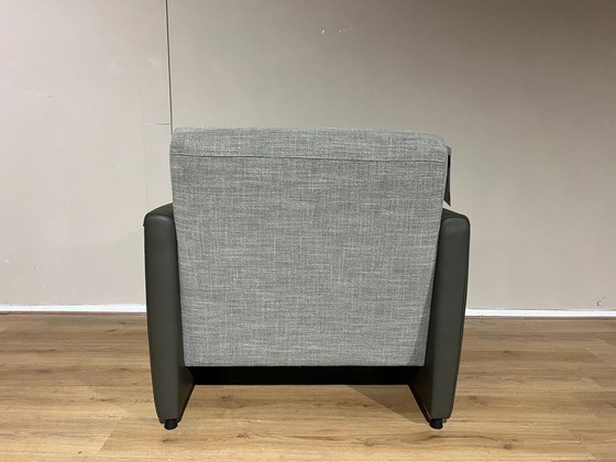 Image 1 of Montel Mondi Fauteuil - Groen - Grijs - Leer - Stof - Showroommodel