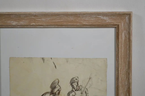 Zeichnung „Fischerpaar“ der Schule des 18. Jahrhunderts – Gemälde & Zeichnungen, Paper (photo 4 of 9)