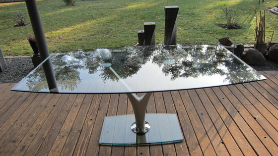 Image 1 of Glazen Design tafel "Rolf Benz" type 1210. Prachtige staat!