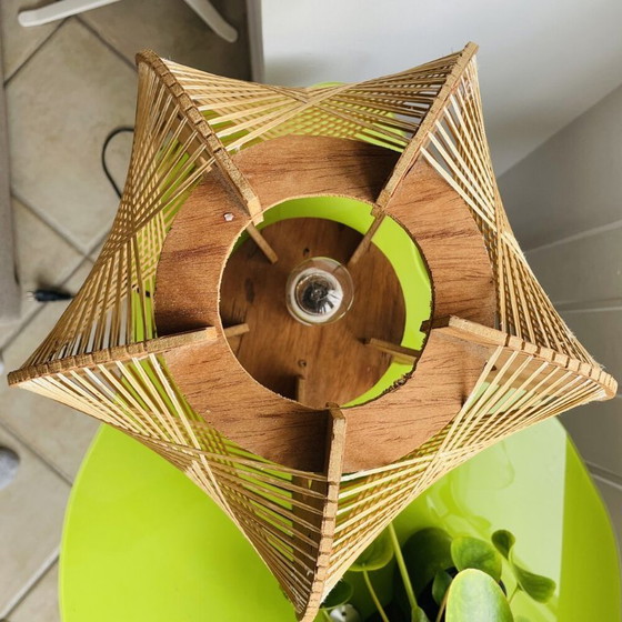 Image 1 of Portuguese mid century sculptural wooden table lamp, 1960s