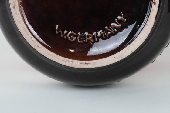 Image 1 of Ceramic vase with a handle, German design, 1960s, made in West Germany