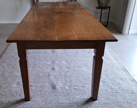Image 1 of Table de salle à manger en chêne ancien 230x95x78 cm