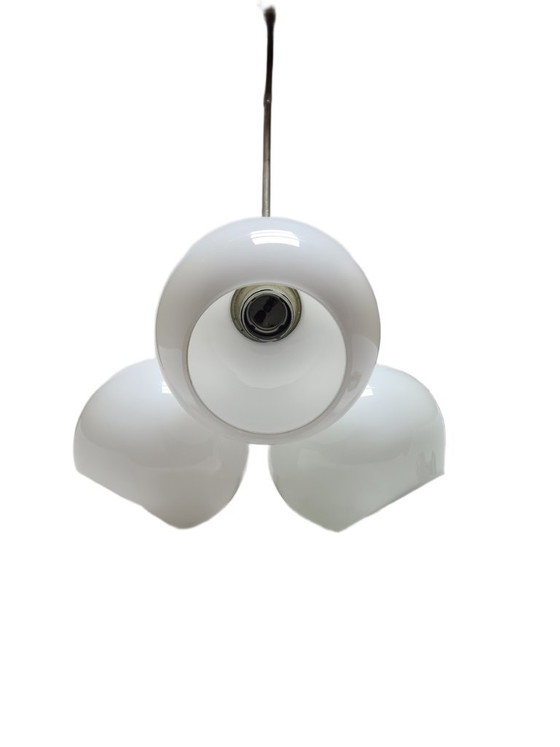 Kroonluchter in postmoderne stijl, Polen, jaren 1960 – Glass, Metal (photo 10 of 10)