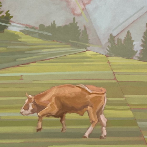 Image 1 of Tra cielo e terra, olio su tela, 130x80 cm