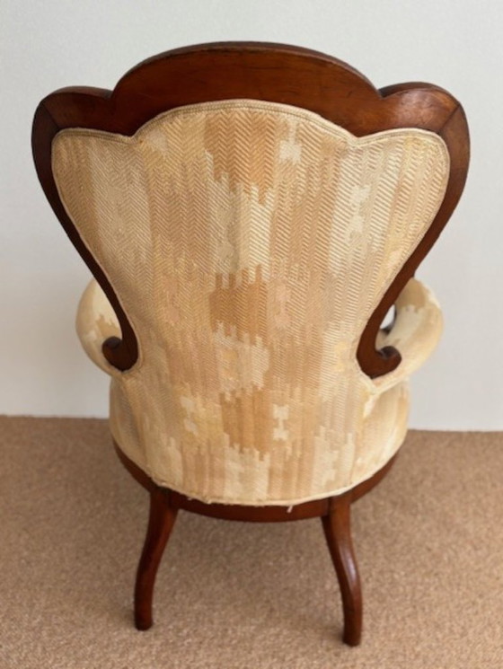 Image 1 of FAUTEUIL BIEDERMEIER MAJESTUEUX avec DOSSIER DE 80 cm