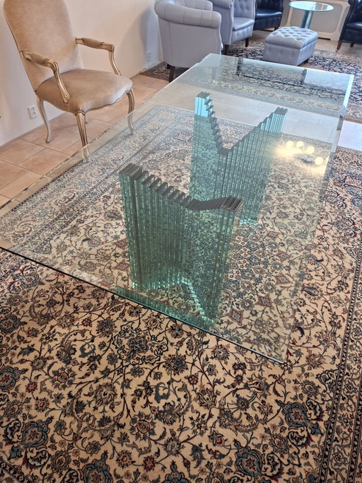 Gallotti & Radice glass Dining table