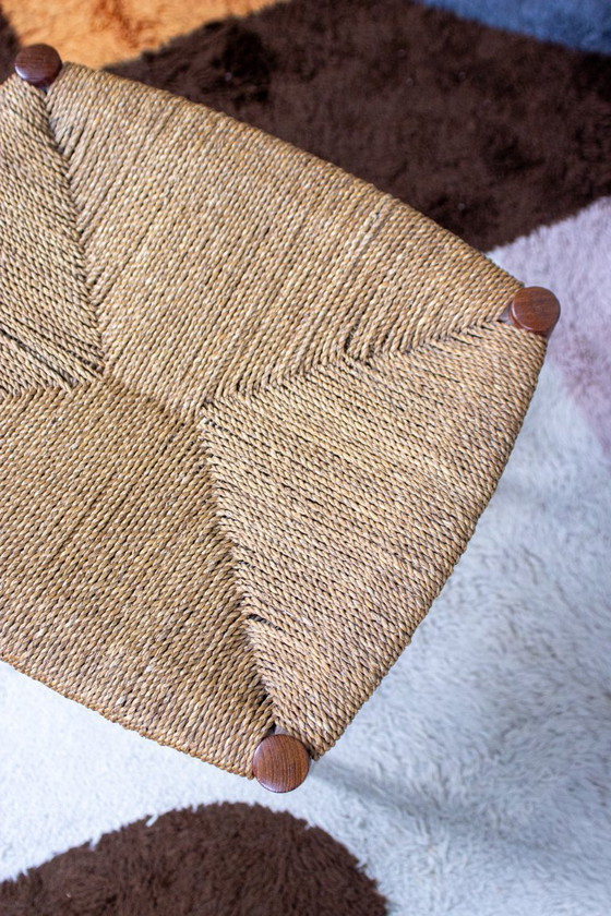 Image 1 of Tabouret vintage en teck Soborg Niels Möller, style danois milieu du siècle