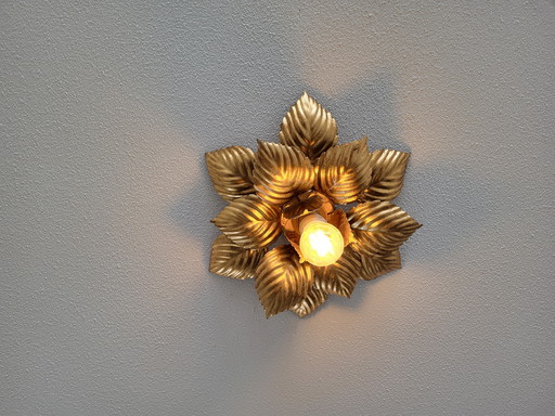 Masca Italian ceiling lamp with gold leaf Gentile Oro 40cm