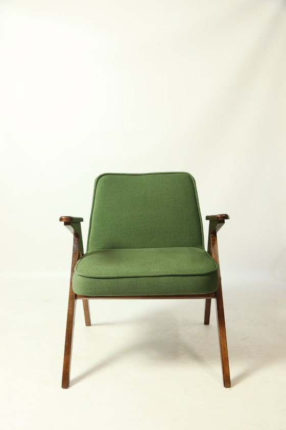 Image 1 of Paar vintage fauteuils groen Royal fluweel MCM ontwerp
