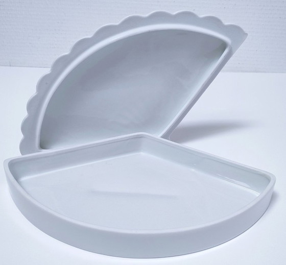 Image 1 of Scatola a forma di ventaglio, porcellana di Limoges