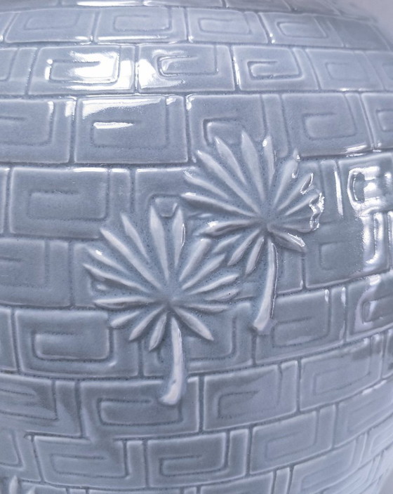 Image 1 of Lampada in ceramica XL con decoro a foglia di palma