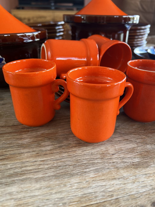 Triangle Houses Orange/Brown Dinnerware – servies, Ceramic (photo 2 of 14)