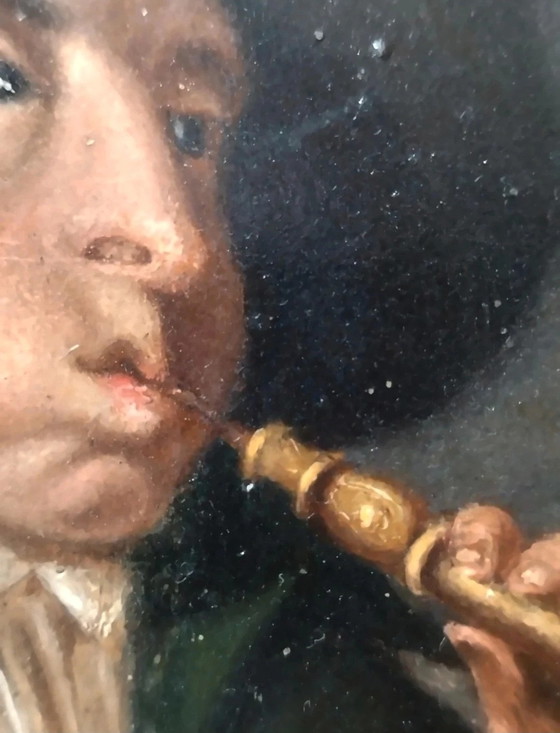 Image 1 of Old Oil Painting by Pehr Hilleström: Flute Player